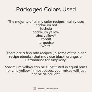 7 Premo Polymer Clay Color Mixing Recipes for Color Palette 1, Polymer Clay Color Recipes, Polymer Clay Color Mixing Tutorial image 4