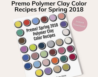 32 Premo Polymer Clay Color Recipes for Spring Summer 2018