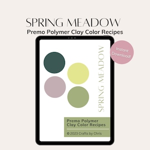 Premo Polymer Clay Color Recipes for Spring Meadow Mini Color Palette polymer clay color recipes image 1