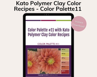 Kato Polymer Clay Color Mixing Recipes for Color Palette #11