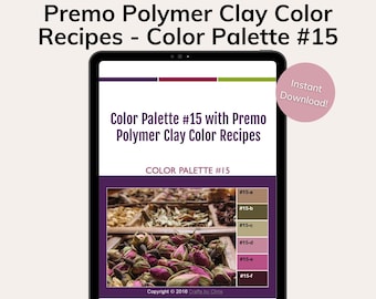 6 Premo Polymer Clay Color Recipes for Color Palette #15