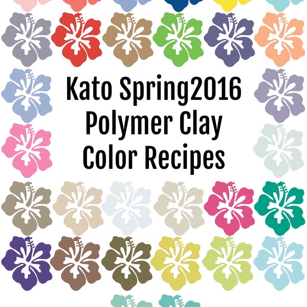 Kato  Polymer Clay Color Recipes for Spring 2016, polymer clay recipes, clay color recipes, Kato color recipes