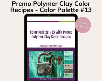 Premo Polymer Clay Color Recipes for Color Palette #13