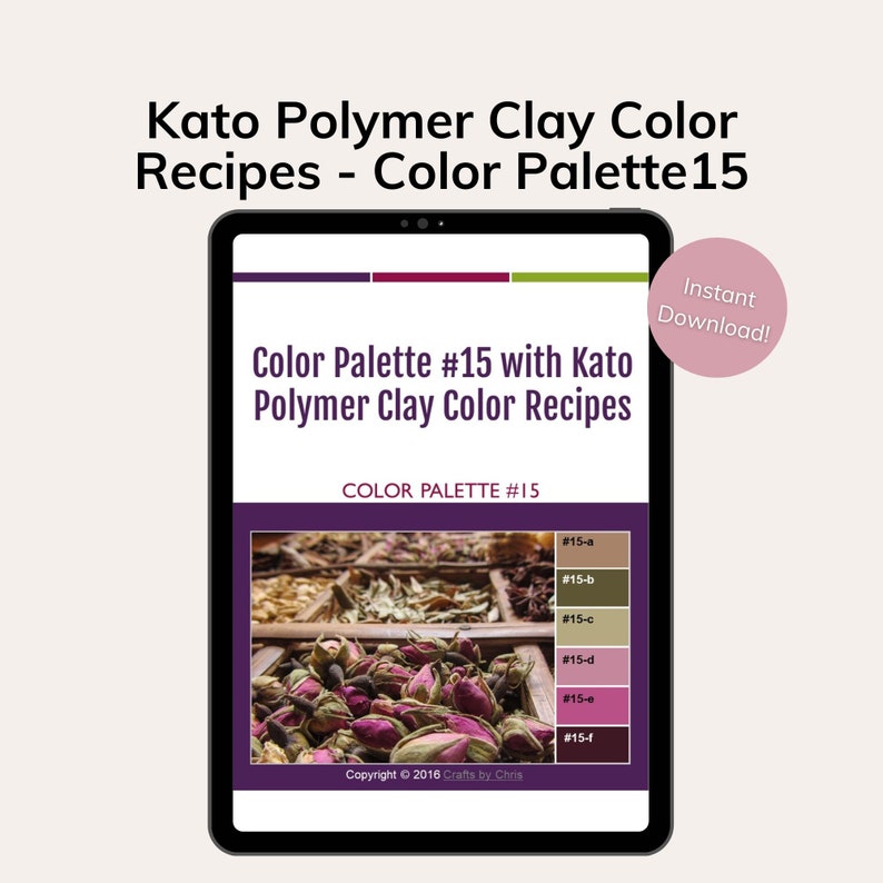 Kato Polymer Clay Color Mixing Recipes for Color Palette 15 image 1