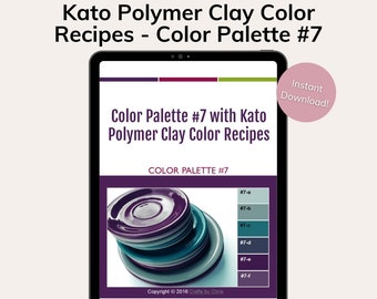 6 Kato Polymer Clay Color Recipes for Color Palette #7, polymer clay recipes, clay color recipes, Kato color recipes