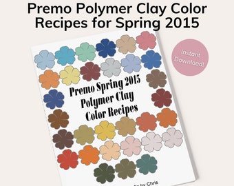 Premo Polymer Clay Color Recipes for Spring 2015,  polymer clay recipes