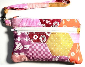 Double Zip Pouch Wristlet Sewing Pattern : PDF Download