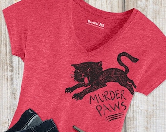 Black Cat Gifts for Cat Lovers | Funny Shirts For Women | Cat Shirt for Crazy Cat Lady Gift | Cat Graphic Tee