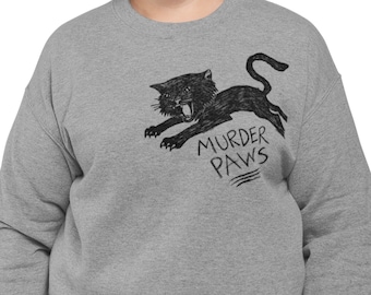 Funny Black Cat Sweatshirt, Cat Sweater, Pet Gift, Cat Lover Gift, Cat Mom, Cat Dad Shirts, Crazy Cat Lady, Gifts for Cat Lovers Crewneck