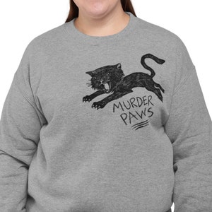 Funny Black Cat Sweatshirt, Cat Sweater, Pet Gift, Cat Lover Gift, Cat Mom, Cat Dad Shirts, Crazy Cat Lady, Gifts for Cat Lovers Crewneck