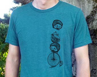Hedgehog Acrobats T-Shirt: Funny Animal Graphic Tee