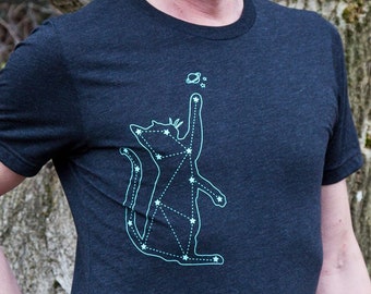 Cat Constellation Men’s T Shirt | Cat Lover Gift for Men | Zodiac Shirt | Astrology Horoscope Gift | Kitty Kitten Tee