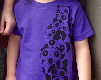 Pandas Toddler Girls Chemise | Chemises pour tout-petits drôles | Cadeau pour enfants Tee graphique | Vêtements mignons pour enfants
