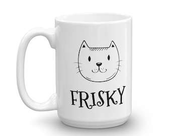 Personalized Cat Mug | Custom Name, Gift for Cat Lovers