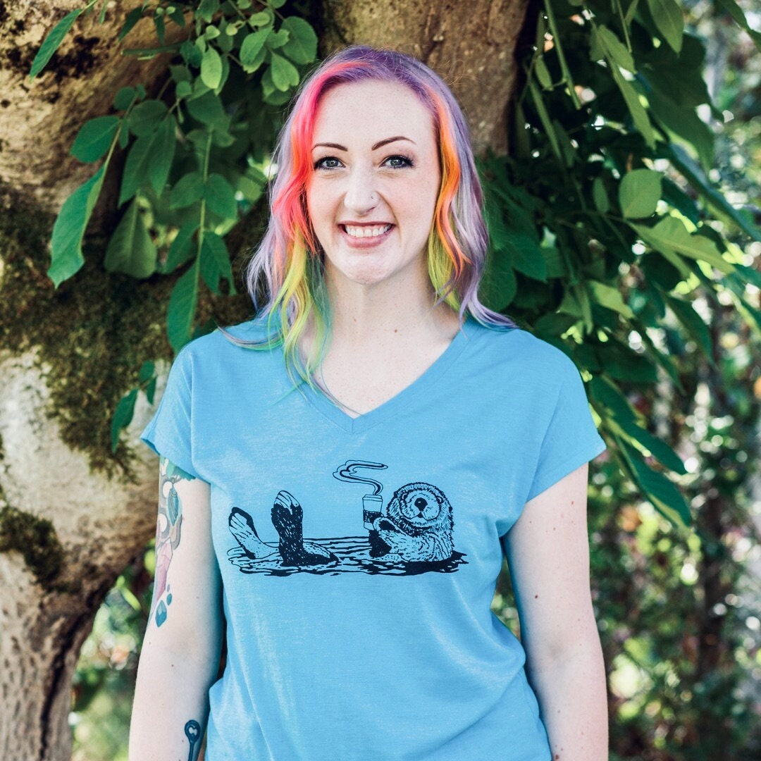Coffee Shirt Unique Gifts for Her Otter 