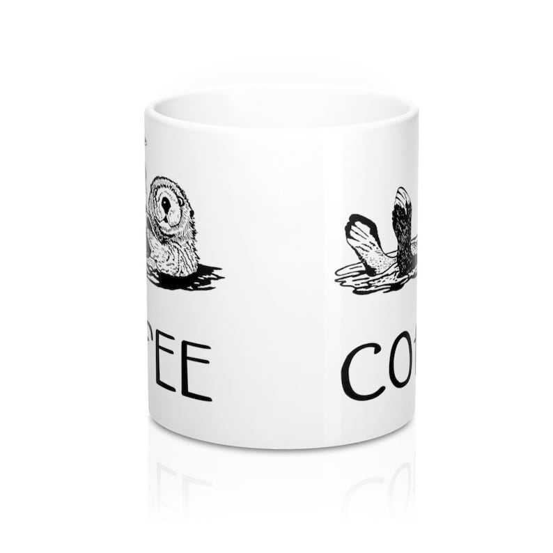 Personalized Otter Mug, Cute Funny Coffee Mugs, Coffee Lovers Gift for Co-Worker or Best Friend, Custom Ceramic Coffee Mug image 5