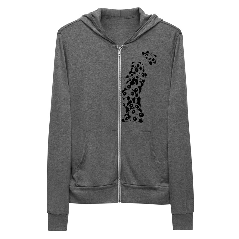 Cute Sweatshirts for Women, Zip Up Hoodie, Panda Shirt, Trendy Hoodie, Animal Plus Size Sweatshirt, Funny Panda Bear Shirt image 2