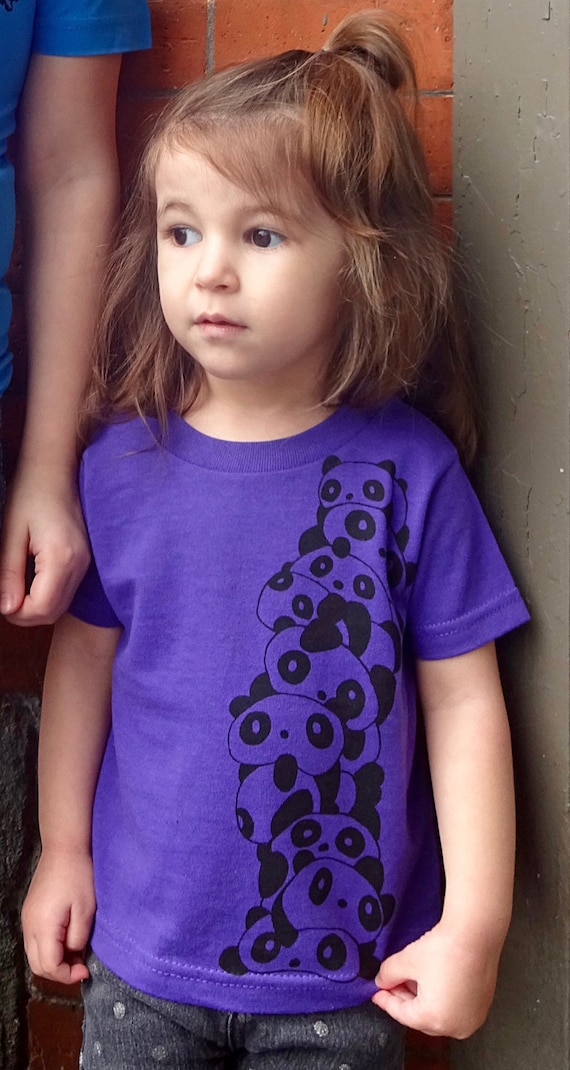 Purple Panda Toddler Shirt | Funny Kids Graphic Tee