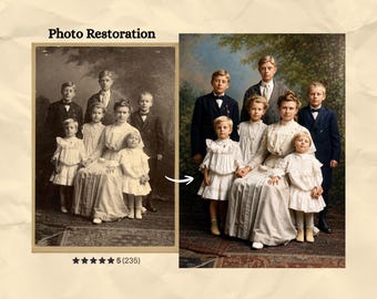 Photo Restoration Service: Restore Old Photos, Photo Colorization, Improve Quality, Repair Damaged photos, Colorize Old Photo