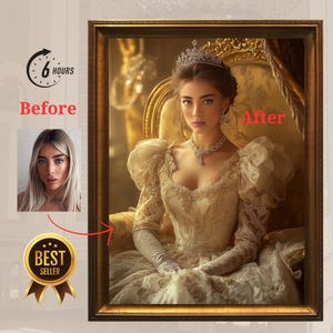 Custom Royal Portrait Customized Renaissance Portraits Best Unique Gift Royal Queen Portrait For Woman Custom Royal Portrait from Photo art
