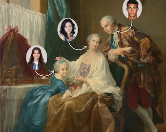 Custom Family Portrait from Photo, Royal Family portrait, Royal Portrait, Renaissance Royal Portrait, Personalized Family Reunion Gift
