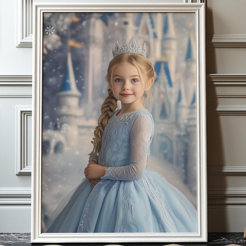 Personalized Princess Portrait, Custom Gift, Personalized Portrait ...