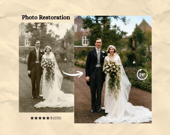 Photo Restoration Service: Restore Old Photos, Photo Colorization, Improve Quality, Repair Damaged photos, Colorize Old Photo
