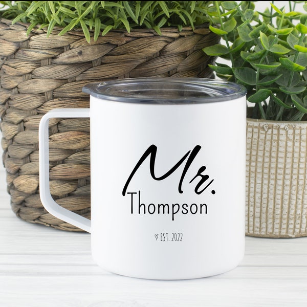 Mr & Mrs Mugs Personalized Mr Coffee Mug Bride and Groom Mugs Custom Wedding Gift Wedding Gift Personalized Gift for Him Custom Groom Gift