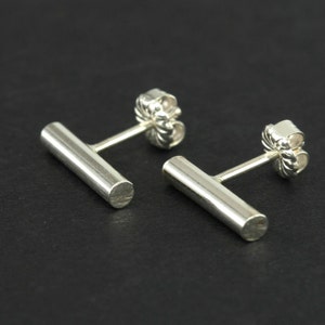 Polished Sterling Studs, Silver Stick Stud Earrings, Sterling Stud Earrings image 1