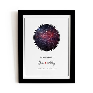 Mapa estelar personalizado digital, mapa estelar por fecha, la noche en que naciste, mejor amigo, regalo de cumpleaños, mapa de constelaciones, póster de mapa estelar