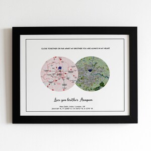 Zwei in eins Karte Geschenk, Hochzeitsgeschenk, Individuelle Stadt Karte, Karte Kunst, Paar Foto Geschenke, Geschenk für Mann, Geschenk für Frau Mann
