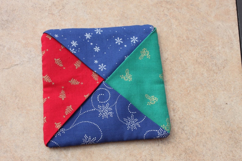 Christmas Coasters Set of 4 Fabric Etsy