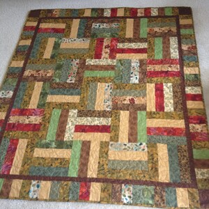 Pattern for Variations on a Rail Fence Lap Quilt Strip Piecing - Etsy