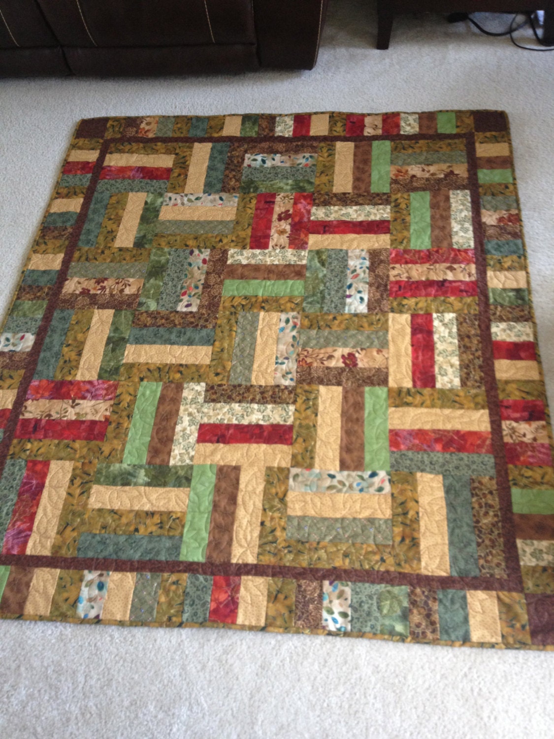Pattern for Variations on a Rail Fence Lap Quilt Strip Piecing - Etsy