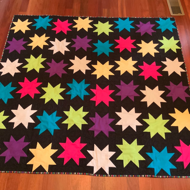 Constellation Star Print Pattern Quilt