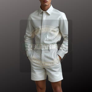 Handmade Leather Shirt & Shorts Set: Edgy Steampunk Outfit