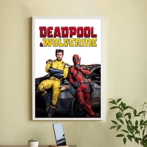 Póster de la película Deadpool y Wolverine: póster de película en lienzo de alta calidad: arte de pared, decoración del hogar