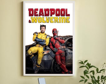 Deadpool & Wolverine Movie Poster-High Quality Canvas Movie Poster - Wall Art-Home Decor