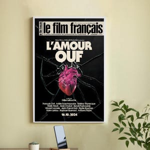 Póster de la película "L'Amour ouf" - Lienzo de alta calidad - Arte mural - Decoración del hogar