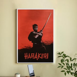 Póster de la película Harakiri: póster de película en lienzo de alta calidad: arte de pared, decoración del hogar