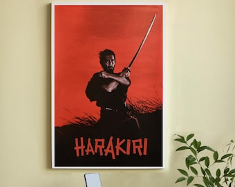 Harakiri Movie Poster-High Quality Canvas Movie Poster - Wall Art-Home Decor