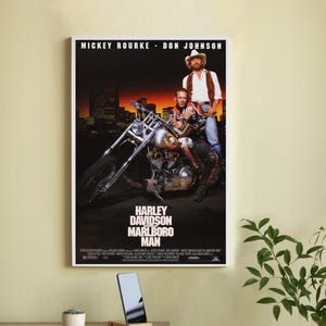 Harley Davidson und der Marlboro Man Film Poster-Hochwertige Leinwand Movie Poster - Wand Kunst-Home Decor
