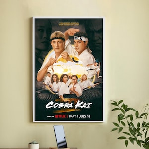 Póster de la película Cobra Kai: póster de película en lienzo de alta calidad: arte de pared, decoración del hogar