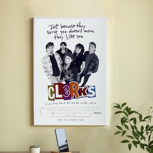 Clerks Movie Poster-High Quality Canvas Movie Poster - Wall Art-Home Decor