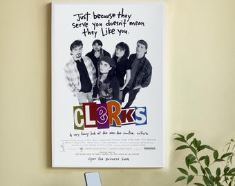 Clerks Movie Poster-High Quality Canvas Movie Poster - Wall Art-Home Decor
