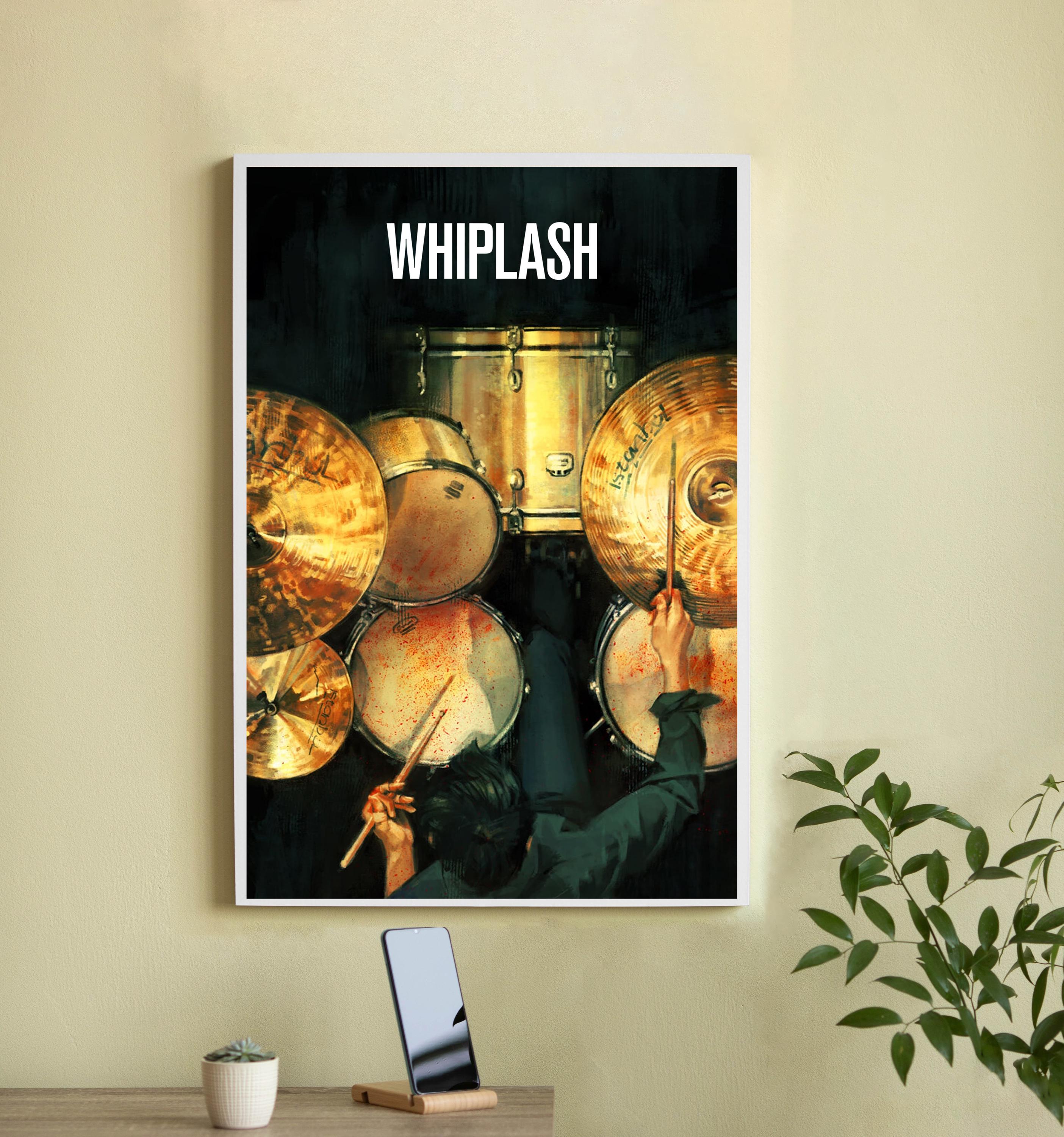 Poster de film Whiplash sur toile - Décoration murale moderne pour chambre à coucher - 40 x 60 cm