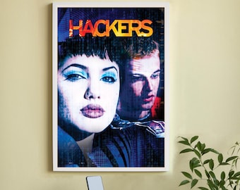 Poster del film Hackers - Poster del film su tela di alta qualità - Arte murale - Decorazione per la casa