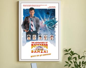 Die Abenteuer von Buckaroo Banzai Across the 8th Dimension Poster - Hochwertige Leinwand Movie Poster - Wandkunst - Home Decor
