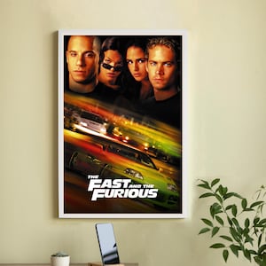 Fast and the Furious Movie Poster - Hochwertige Leinwand Movie Poster - Wandkunst - Home Decor