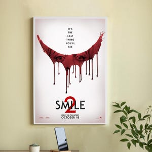 Póster de la película Smile 2 - Lienzo de alta calidad - Arte mural - Decoración del hogar